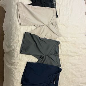 Lot of 4 men’s Nike golf shorts black, gray, blue, khaki size 30